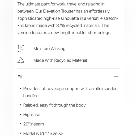 Vuori Women's Elevation Trouser Pant Ecru Heather Size Small Short Wide Leg - Picture 4 of 13